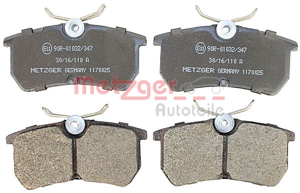 METZGER 1170025 Bremsbelagsatz, Scheibenbremse